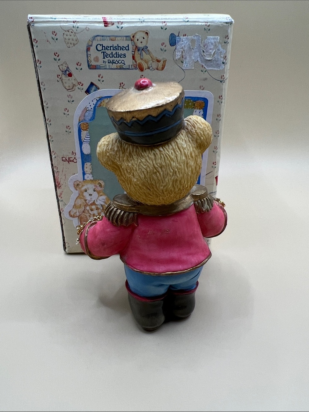 1996 Cherished Teddies JEFFREY “Striking up another year” toy soldier figurine - Picture 4 of 7